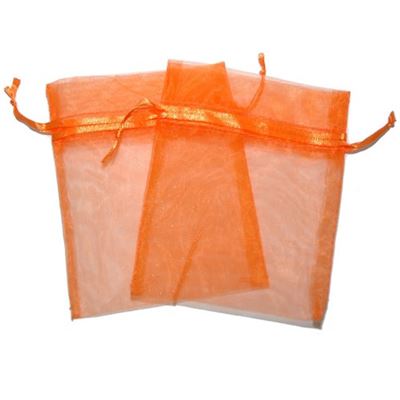 Orange Organza Bag Two Pack