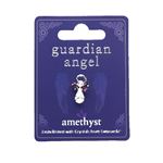 Amethyst Guardian Angel Pin With Swarovski Crystal