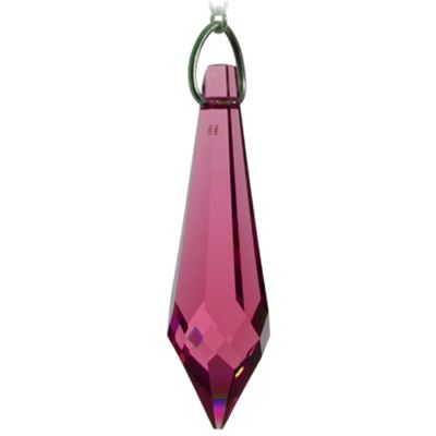 Bordeaux Icicle Crystal On Hanging Chain