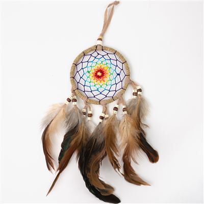 Dream Catcher with Brown Feathers Medium