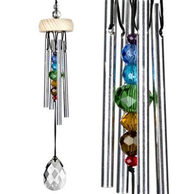 Crystal Gem Drop Wind Chime with Chakra