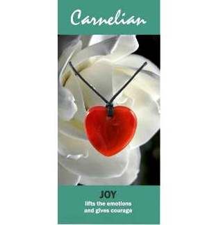 Carnelian Heart Necklace Natural Jewellery for Joy