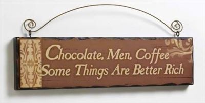 Chocolate, Men, Coffee Wooden Hanger
