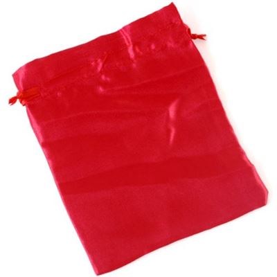 Red Satin Drawstring Bag