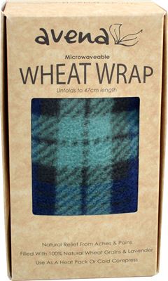 Blue Tartan Wheat Wrap in Gift Box