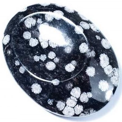 Snowflake Obsidian Thumb Stone