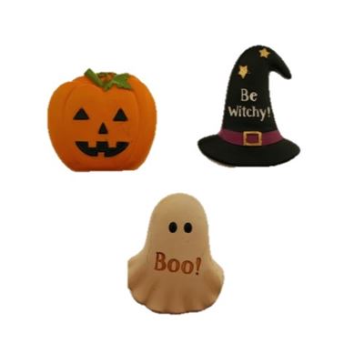 Ghost, Pumpkin & Hat Set of Three