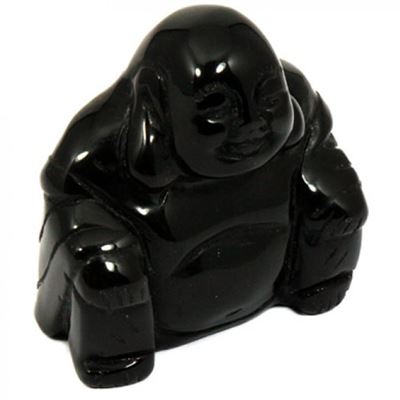 Black Obsidian Buddha 50mm