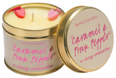 Caramel and Pink Pepper Candle In A Tin