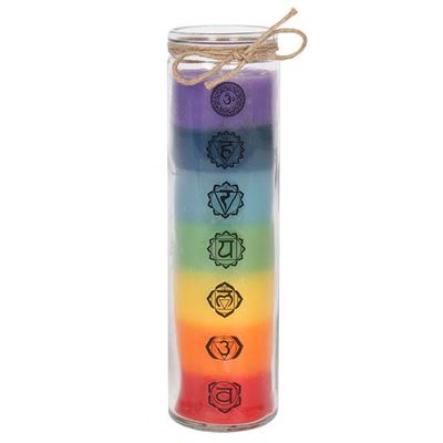 Chakra Scented 21cm Tall Glass Candle