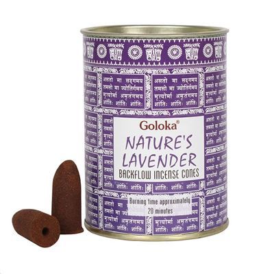 Lavender Goloka Backflow Incense Cones 24s