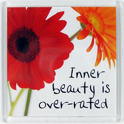 Inner beauty is over-rated Fridge Magnet 183