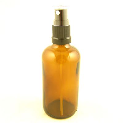 Glass Bottles Amber Kingston with Mist Sprayer  Atomiser Cap 100ml