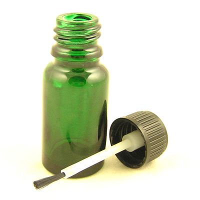 Glass Bottles Green Durham with Brush Cap 10ml