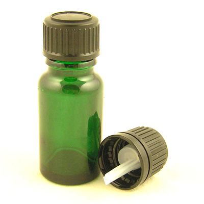 Glass Bottles Green Durham with Standard Black Dropper Cap 10ml
