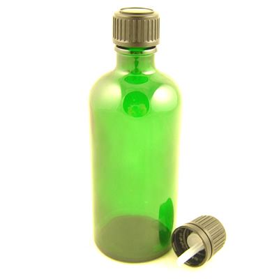 Glass Bottles Green Durham with Standard Black Dropper Cap 30ml