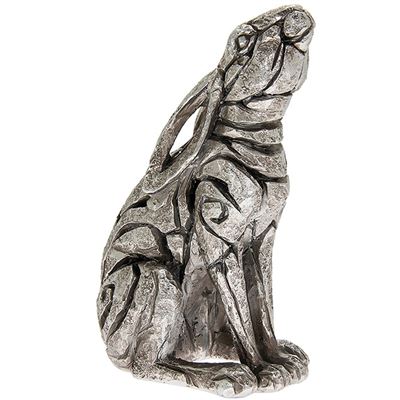 Moon Gazing Hare Etched Silver Resin