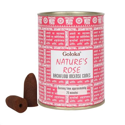 Rose Goloka Backflow Incense Cones 24s