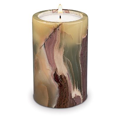 Onyx Candle Holder Round Tall