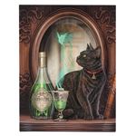 Absinthe Cat and Green Fairy Canvas Picture by Lisa Parker