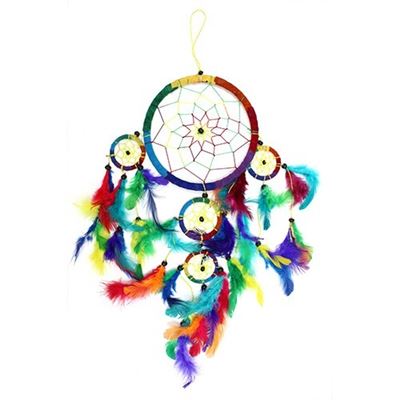 Coloured Dream Catcher Large 5 Disc