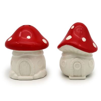 Toadstool Ceramic Salt and Pepper Set In Gift Box