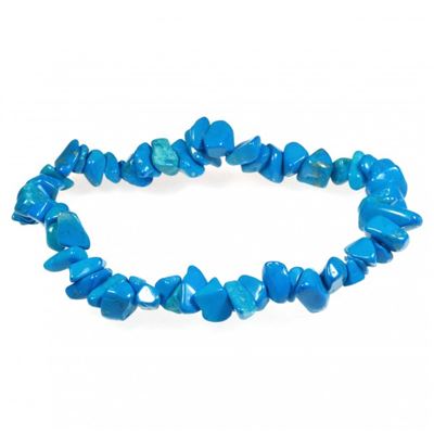 Blue Howlite Gemchip Bracelet