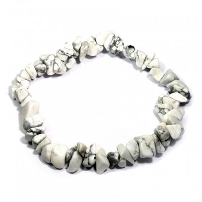 White Howlite Gemchip Bracelet