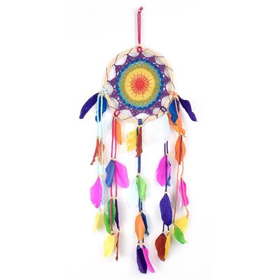 Multi Coloured Crochet Dream Catcher Large