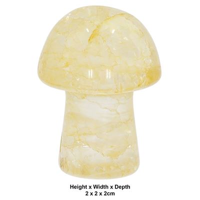 Citrine Carved & Polished Mushroom