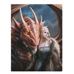 Red Dragon & Fairy Canvas Picture by Anne Stokes