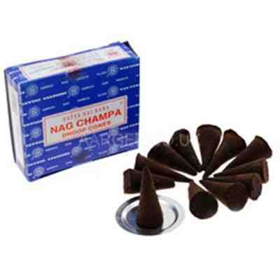 Nag Champa Satya Incense Dhoop Cones 12`s Box