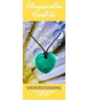 Chrysocolla Howlite Heart Necklace Natural Jewellery for Understanding
