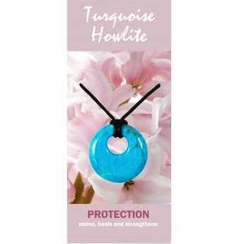 Turquoise Howlite Agogo Necklace Natural Jewellery for Protection