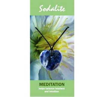 Sodalite Heart Necklace Natural Jewellery for Meditation