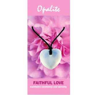 Opalite Heart Necklace Natural Jewellery for Faithful Love