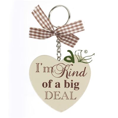 Big Deal Wooden Heart Key Ring