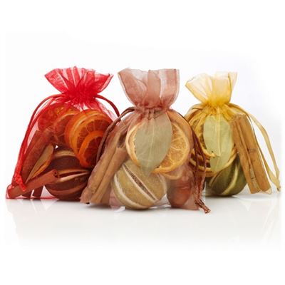 500g pine cones and cinnamon sticks Christmas Decorations Pot Pourri Gift Bag oranges and leaves : Pinecone dried fruits