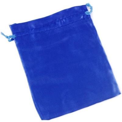 Dark Blue Satin Pouch