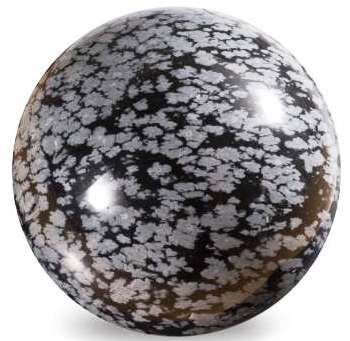 Obsidian Snowflake Sphere 45mm