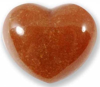 Peach Aventurine Heart Large