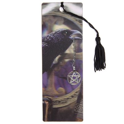 Raven with Pendant 3D Bookmark by Lisa Parker