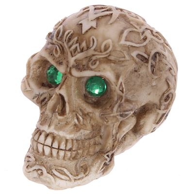Skull with Green Gem Eyes