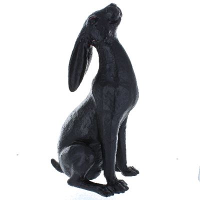 Extra Large Bronze Look Garden Hare Moongazing